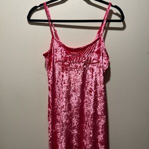 Juicy Couture Fuchsia Velvet Slip Dress